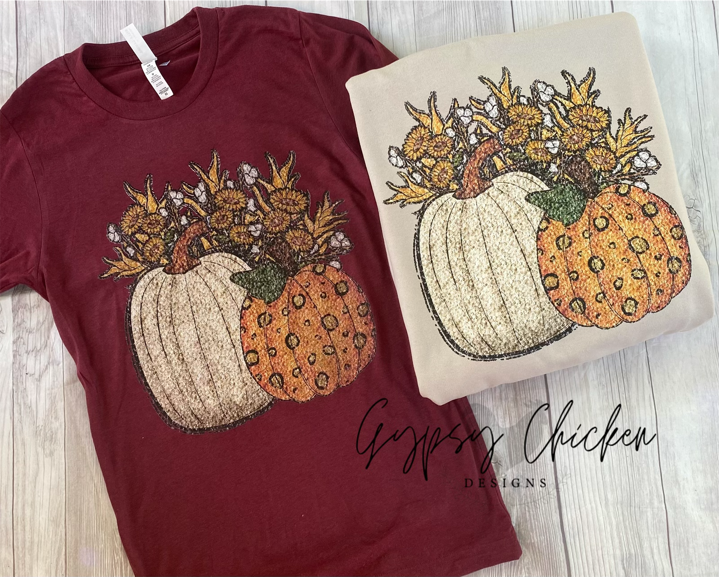 Leopard and Faux Sequin Fall Pumpkins