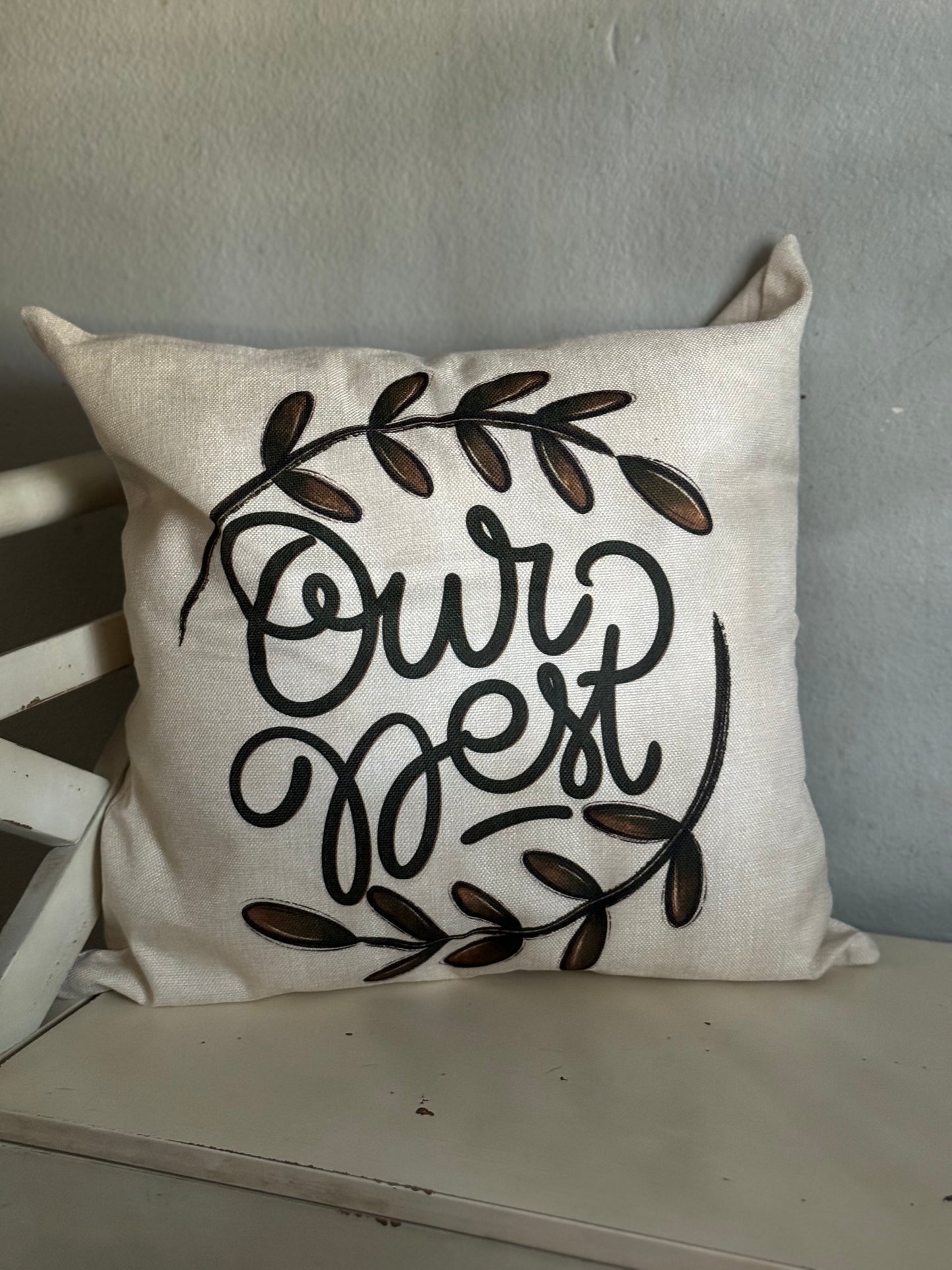 Our Nest Throw Pillow