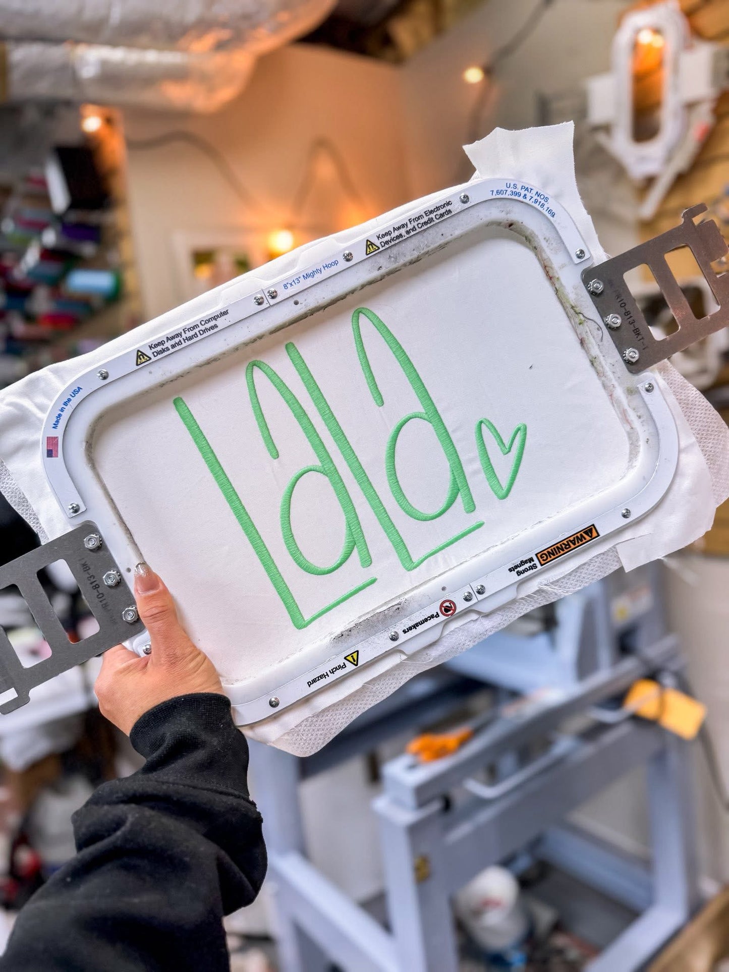 Hand-lettered LaLa {Embroidery}
