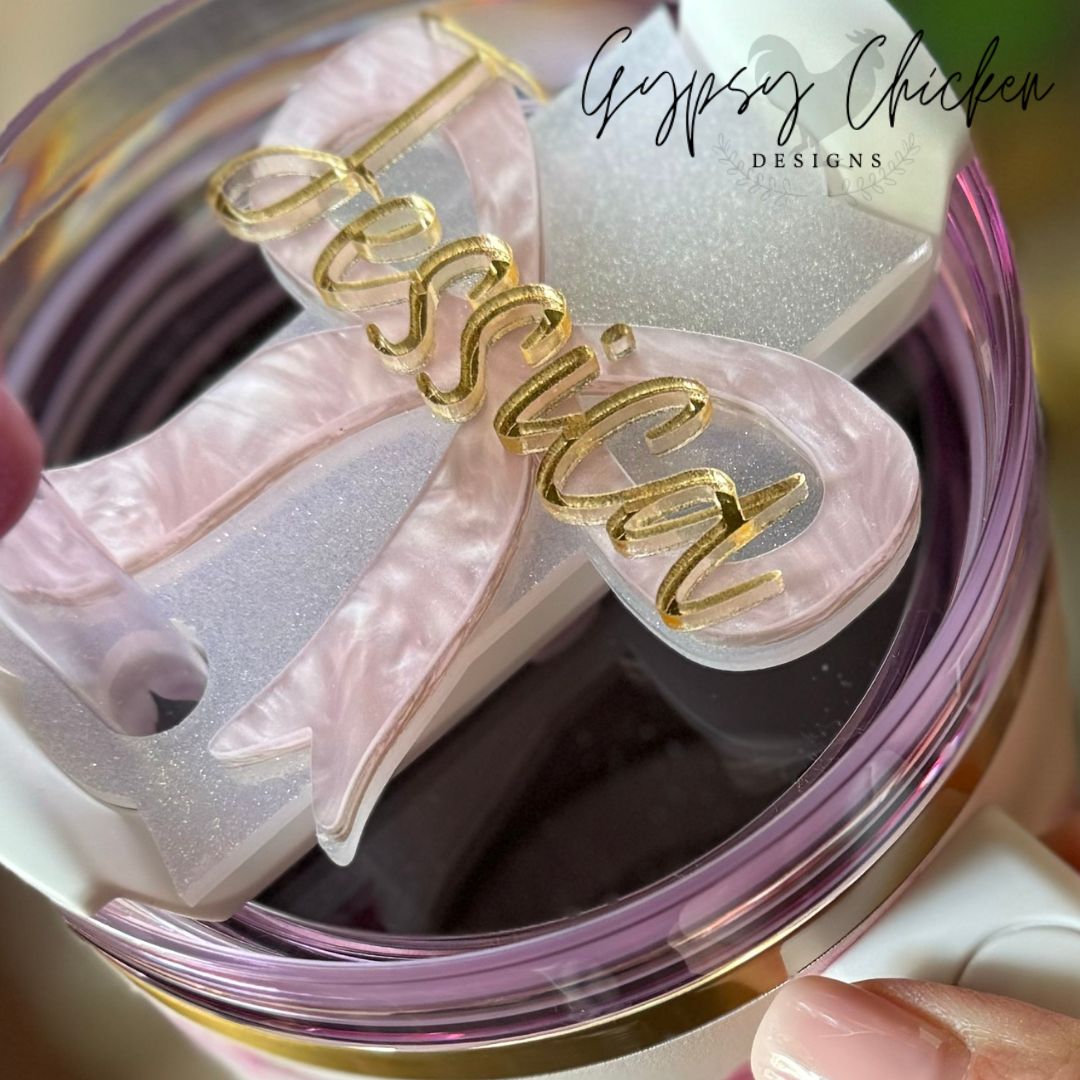 Tumbler Name Plate Topper for Stanley Cup