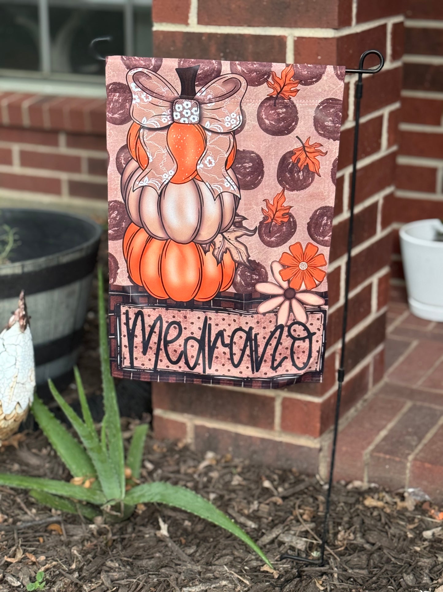 Stacked Pumpkin Garden Flag