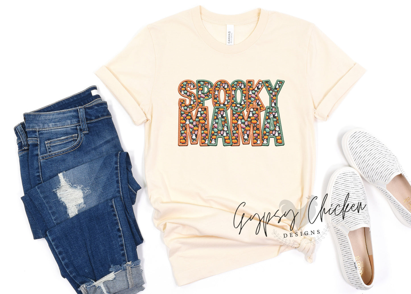 Spooky Mama {Faux Embroidery}