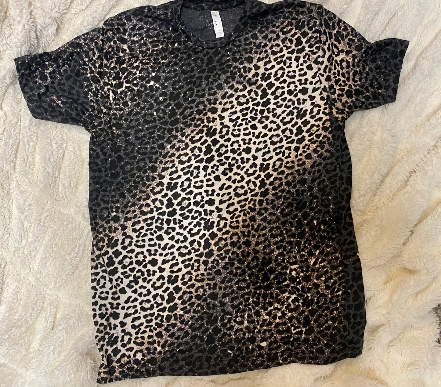 Bleached Black Leopard Tee