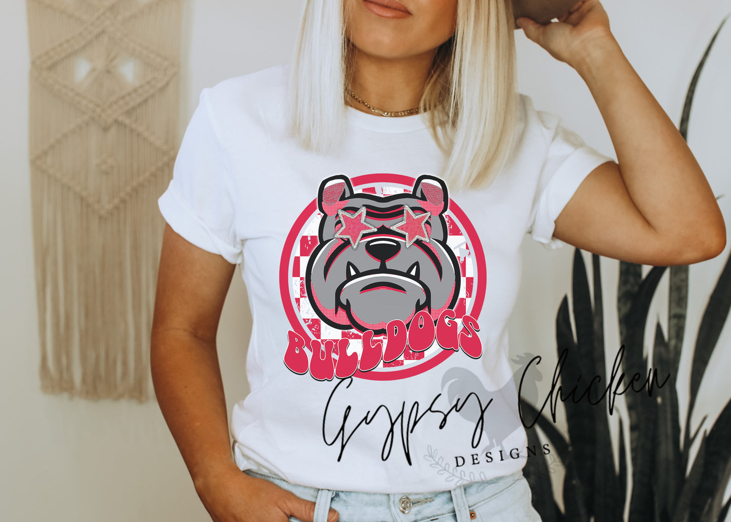 Bulldog Preppy Mascot