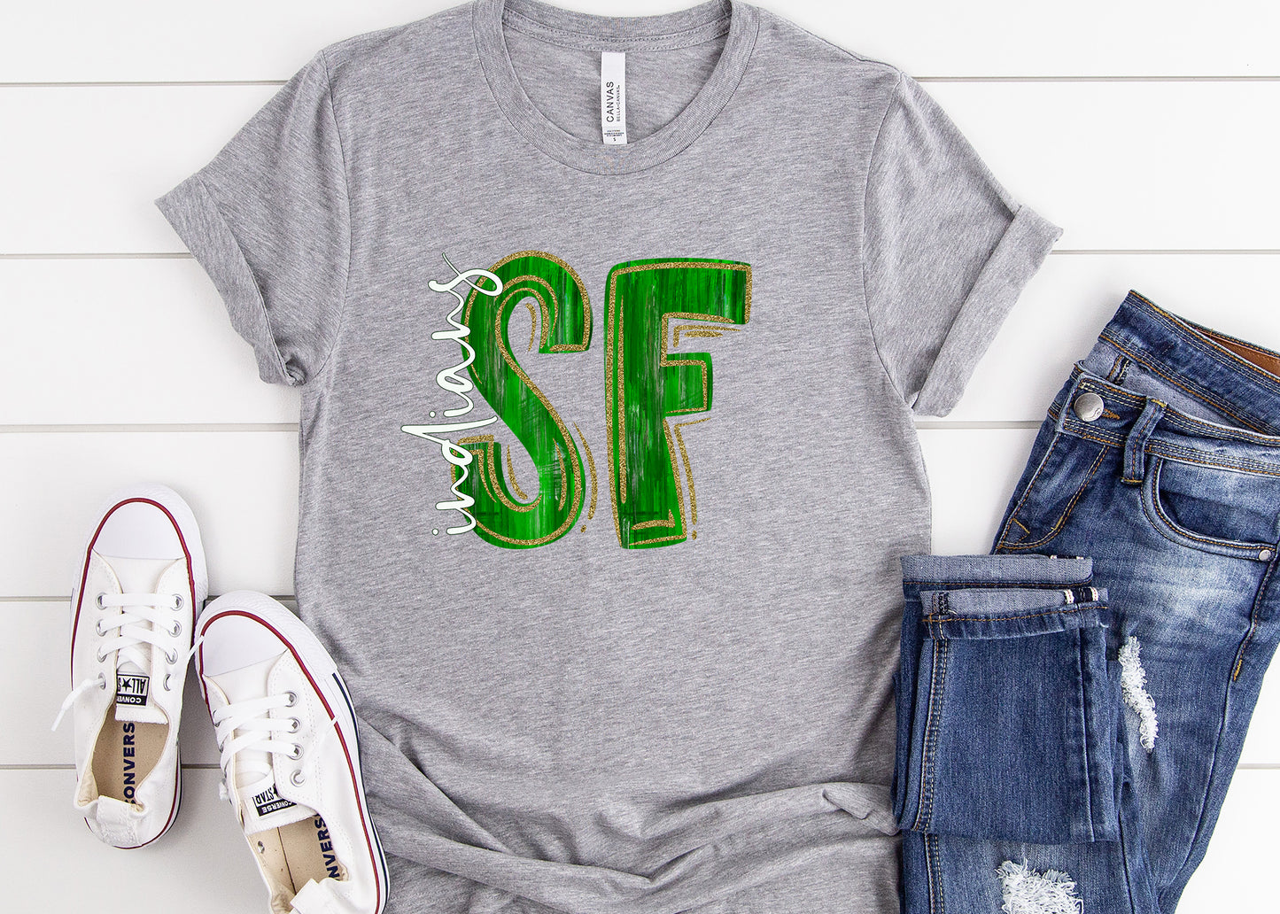 Brushstroke Painted Mascot Tee {CUSTOM}
