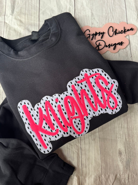 Double Applique' Fabric Mascot {Embroidered}