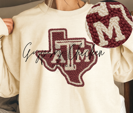 Faux Yarn Texas A&M