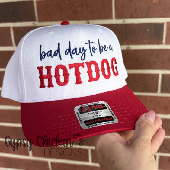 Bad Day To Be A Hotdog Trucker Hat | Embroidered Funny Hat