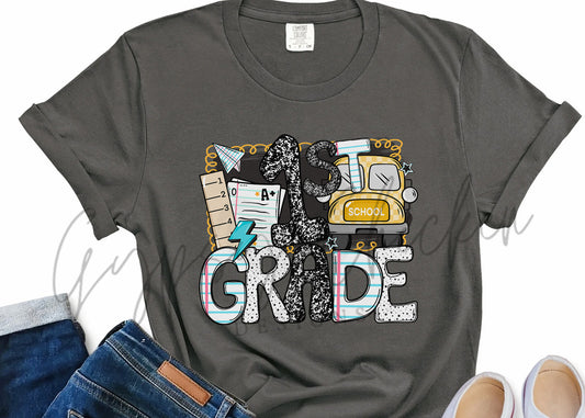 Back to School Bus Grade Levels  {Preschool thru 12th}