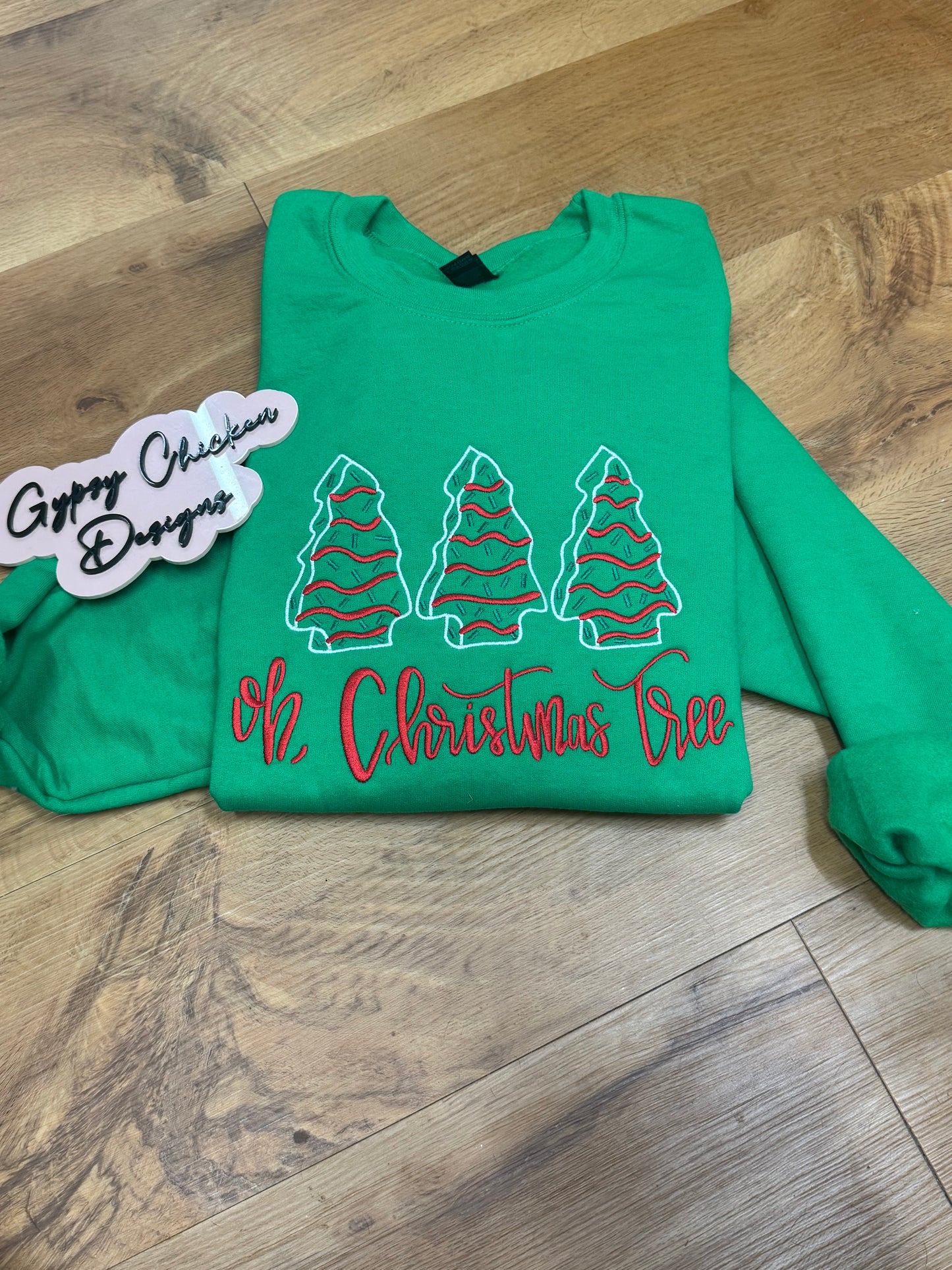 Embroidered Oh Christmas Tree
