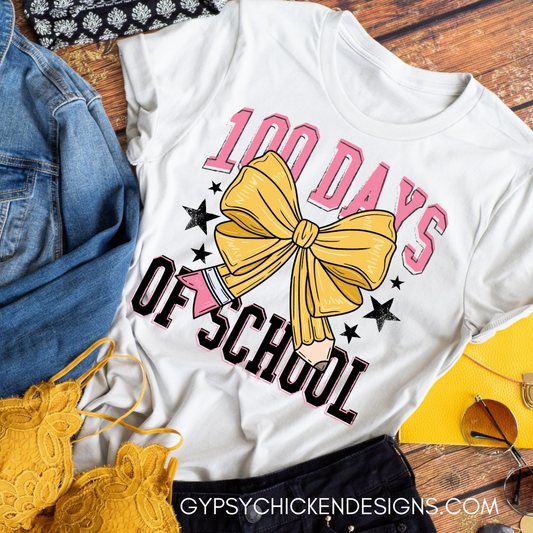 100 Days of School {Coquette Pencil Bow}