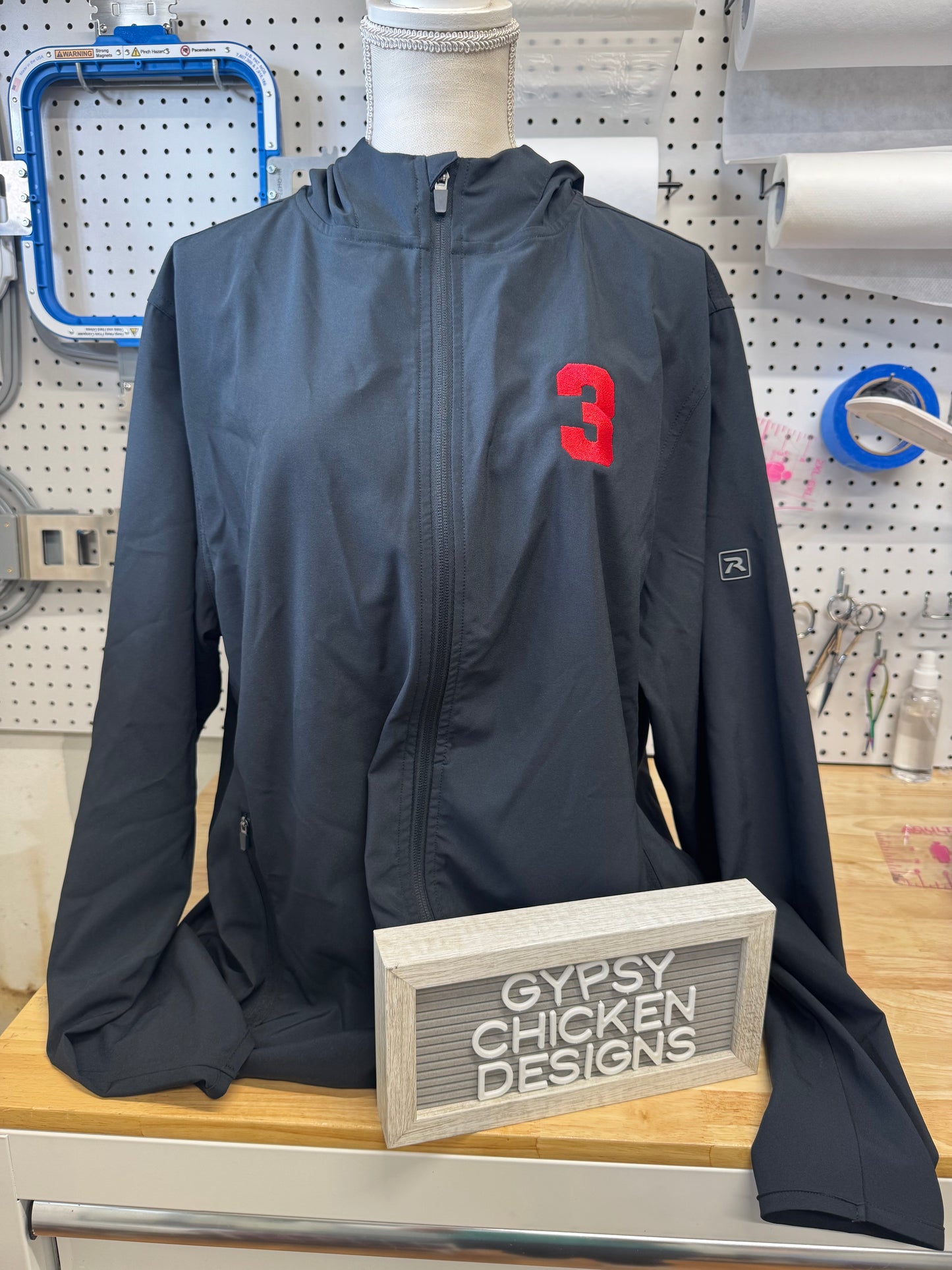 Richardson Hooded Wind Jacket with Embroidered Player number