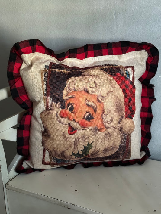 Vintage Santa Throw Pillow