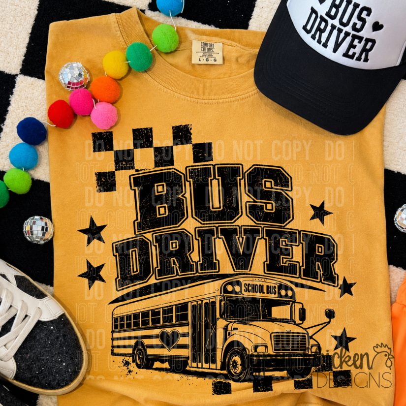 Bus Driver | Distressed Varsity