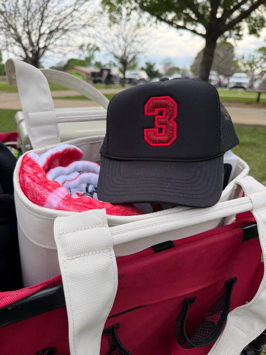 Player Number Hat {Glitter Applique}