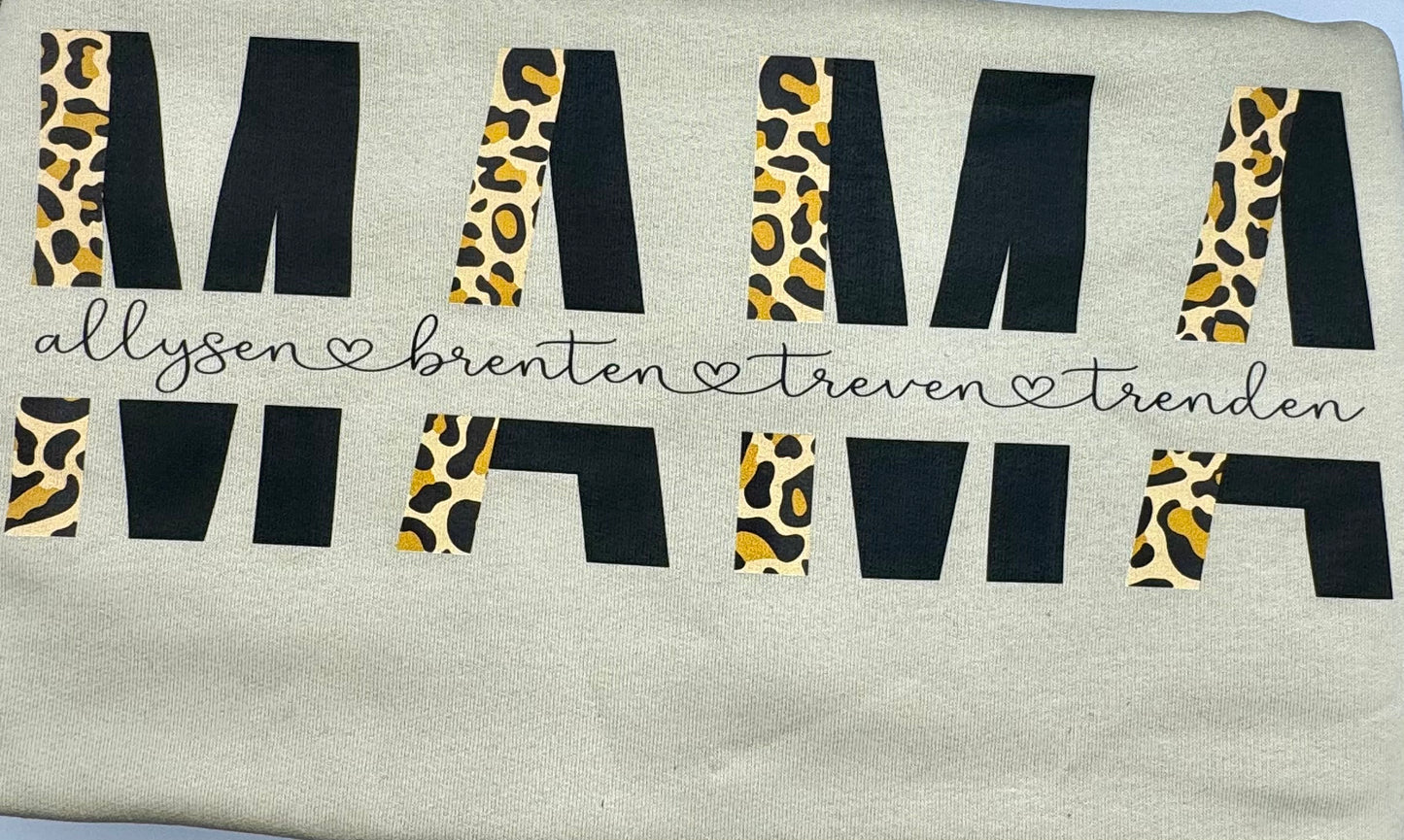 Leopard Mama {with kids names}