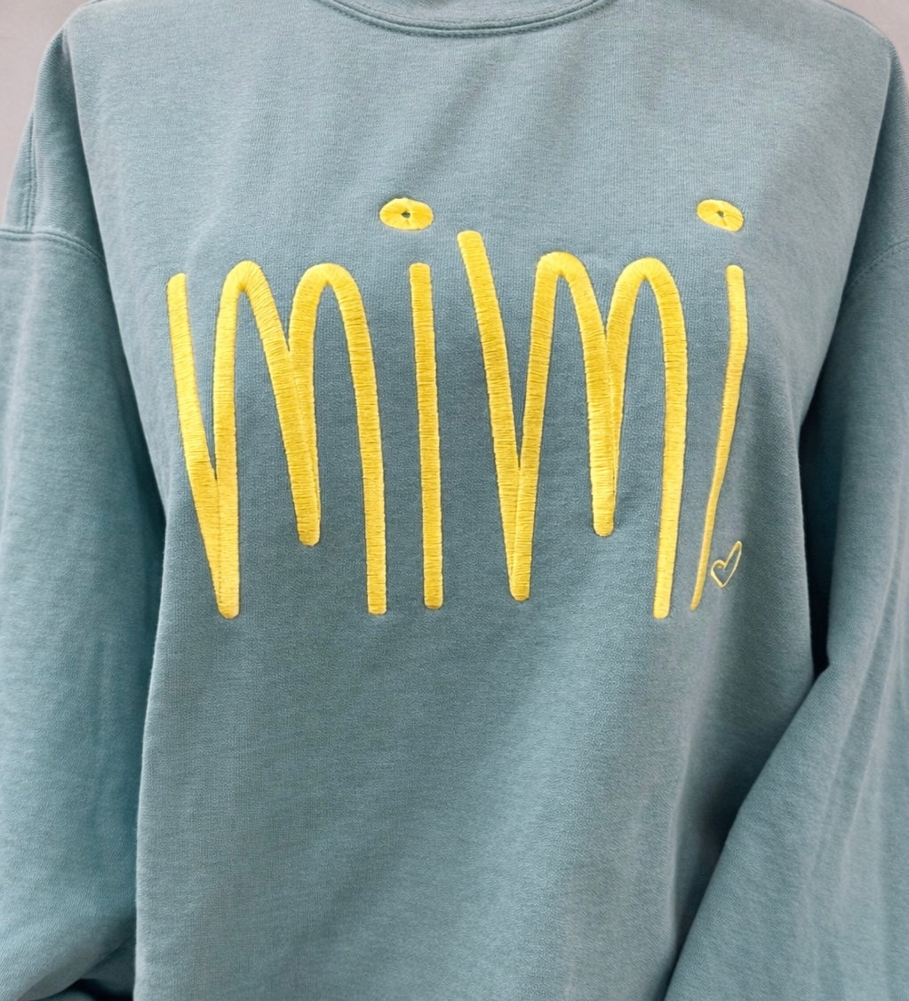 Hand-lettered MiMi {Embroidery}