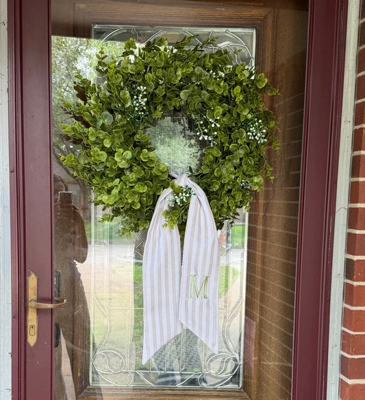 Embroidered Wreath Sash