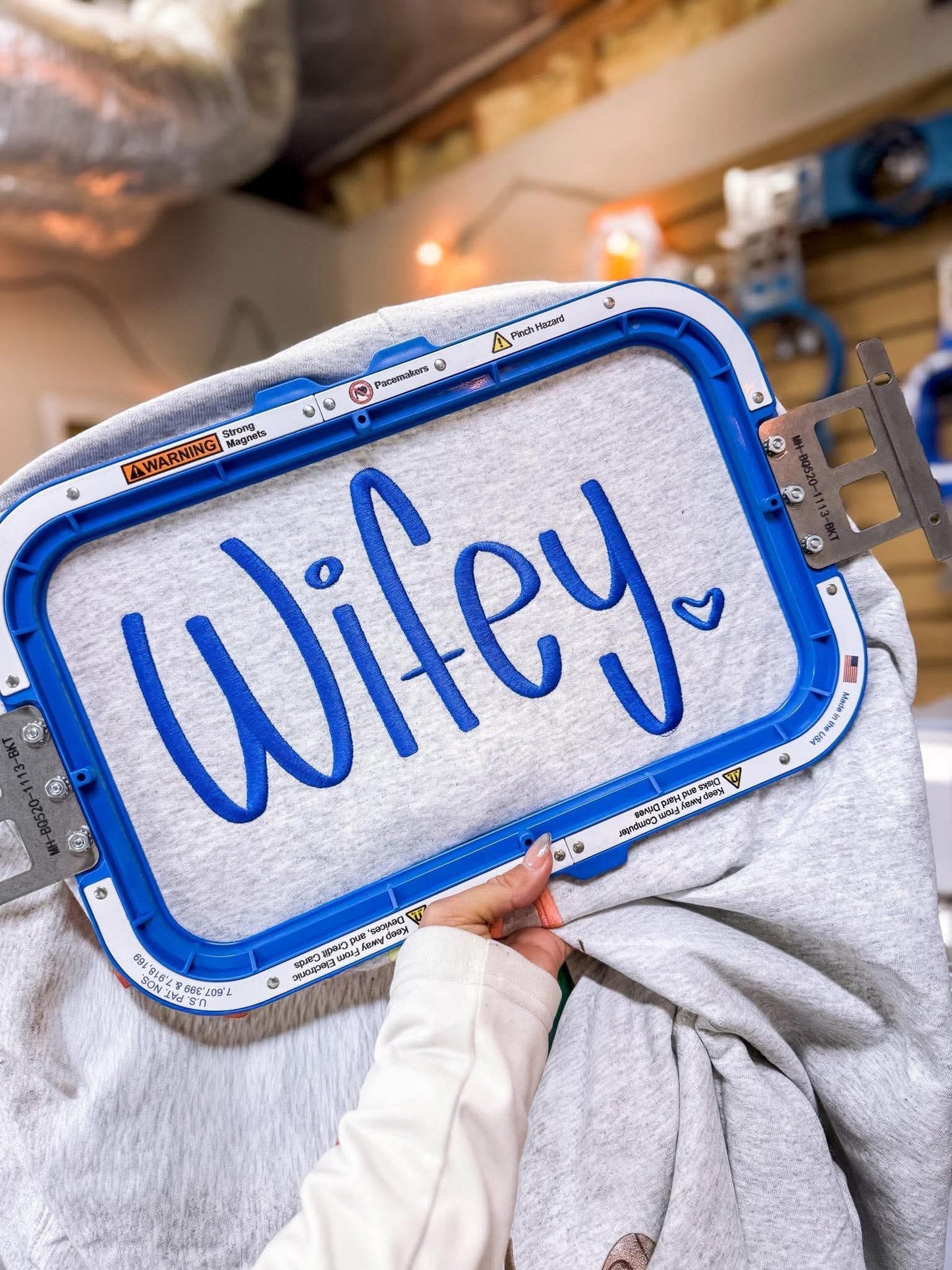 Hand-lettered Wifey {Embroidery}