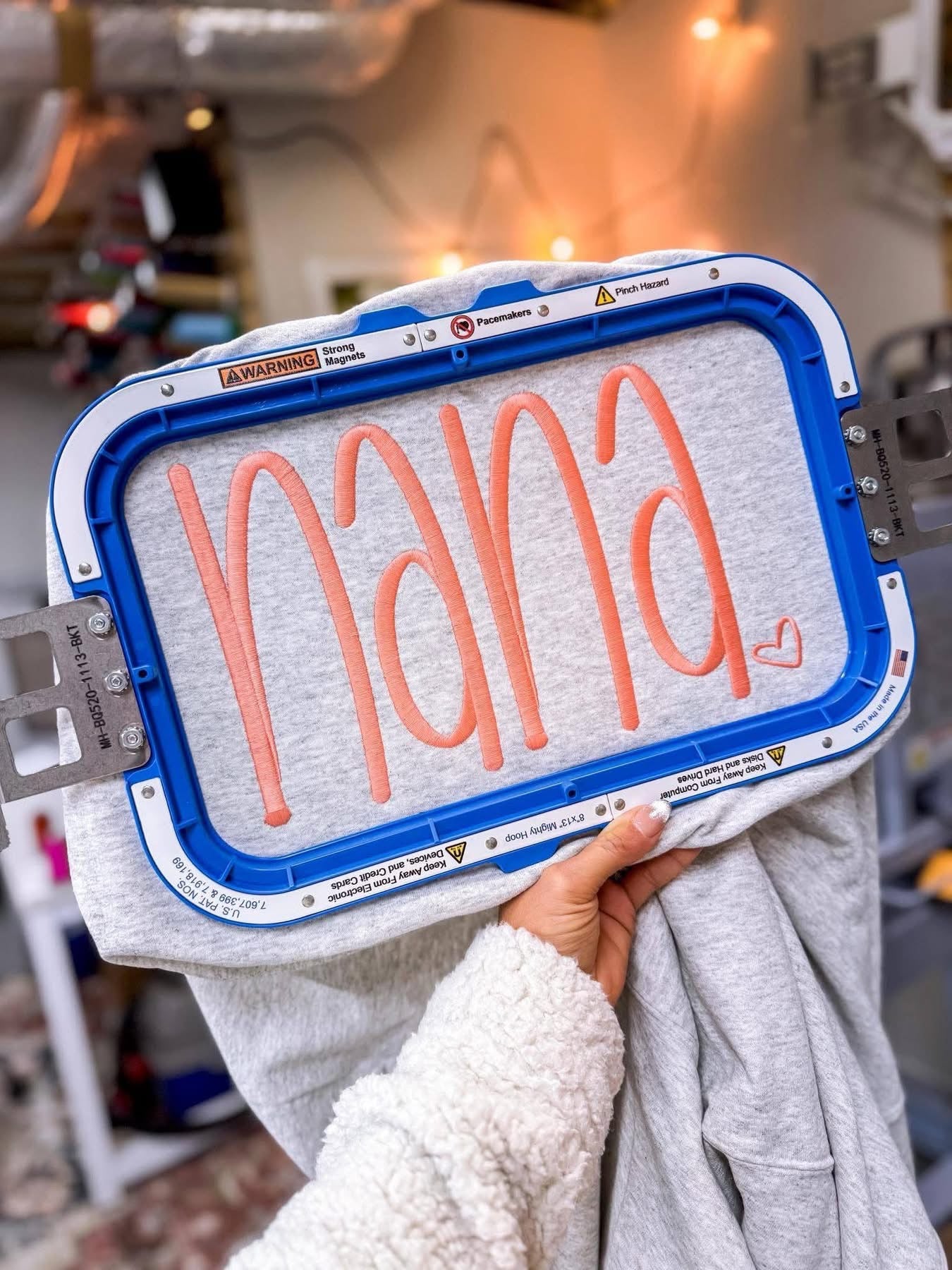 Hand-lettered Nana {Embroidery}