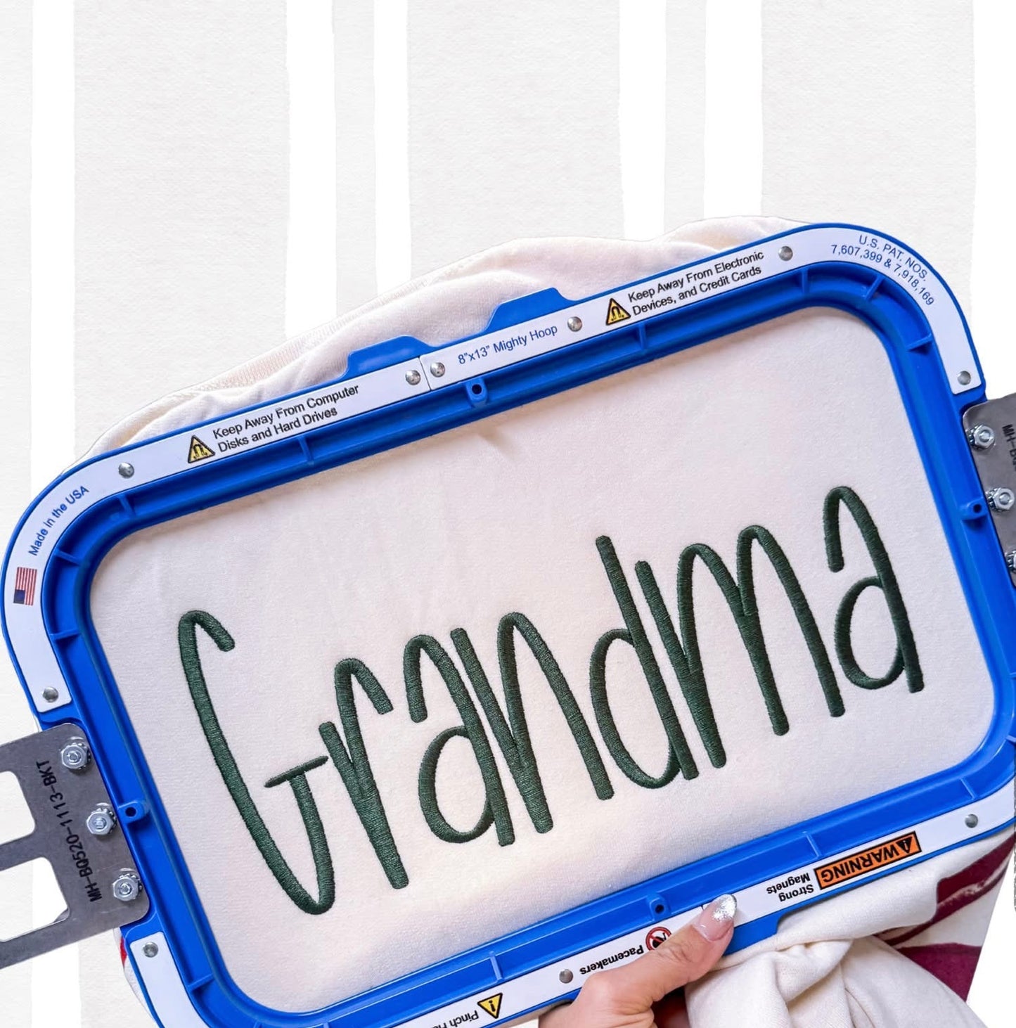 Hand-lettered Grandma {Embroidery}