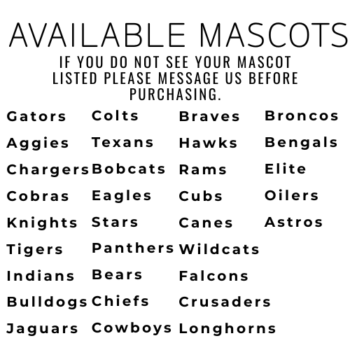 Double Applique' Glitter Mascot Sweatshirt {Embroidered}