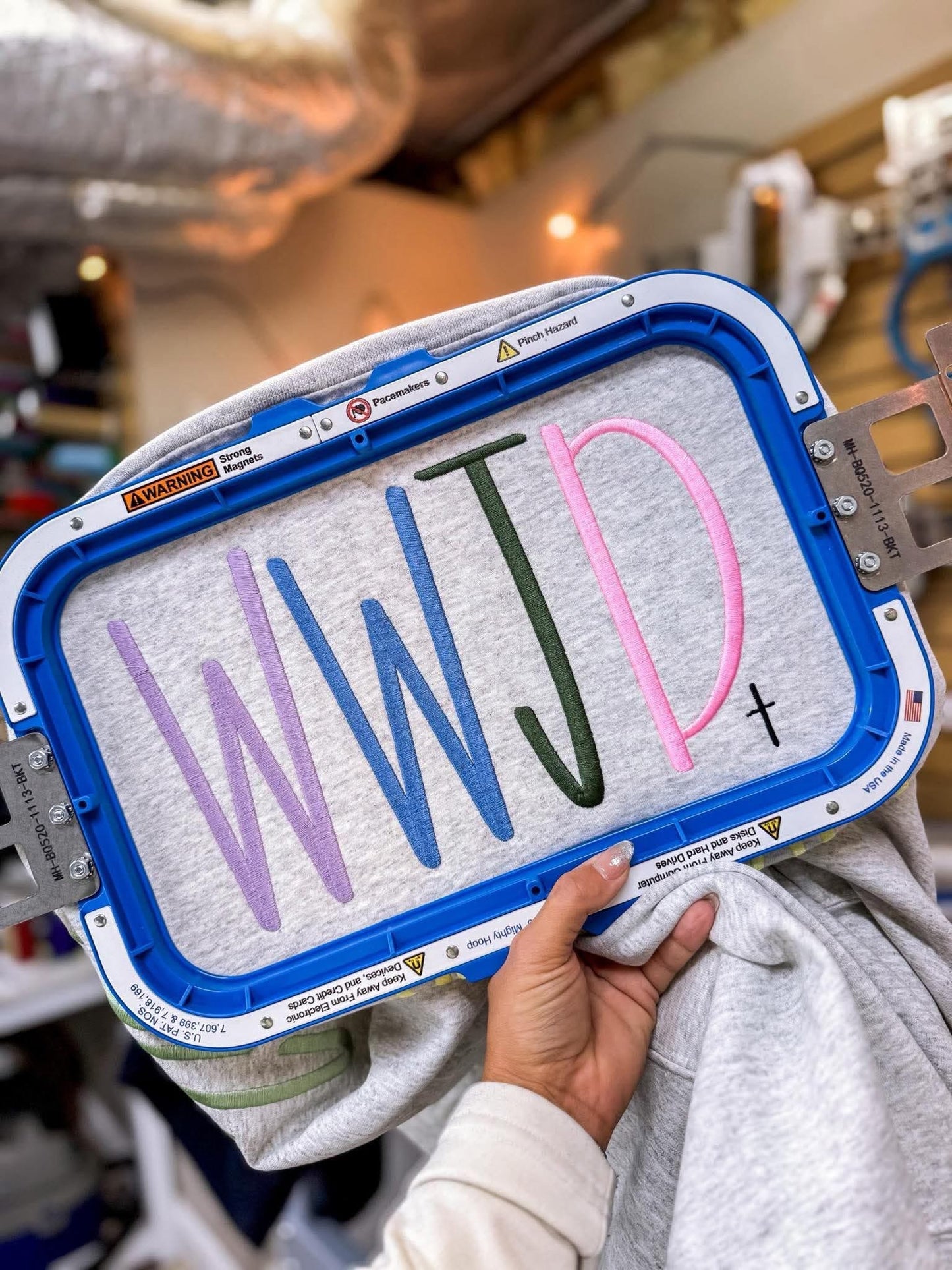 Hand-lettered WWJD {Embroidery}