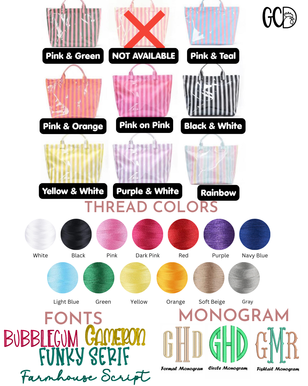 Personalized Cabana Bag