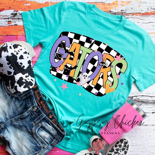 {Custom Mascot} Halloween Checkers