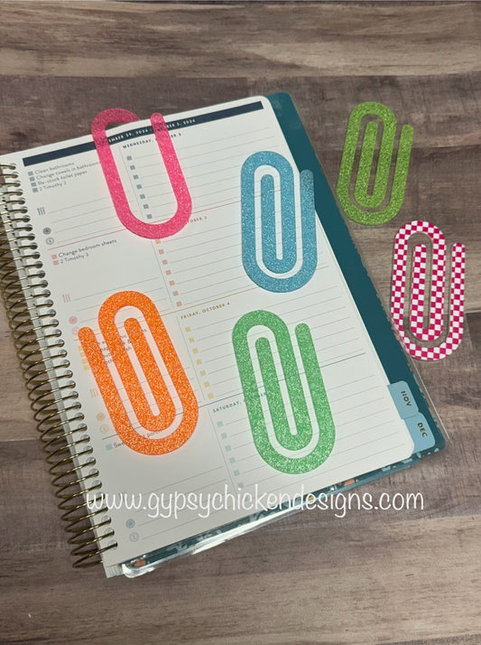 Jumbo Acrylic Paper Clip or Bookmark