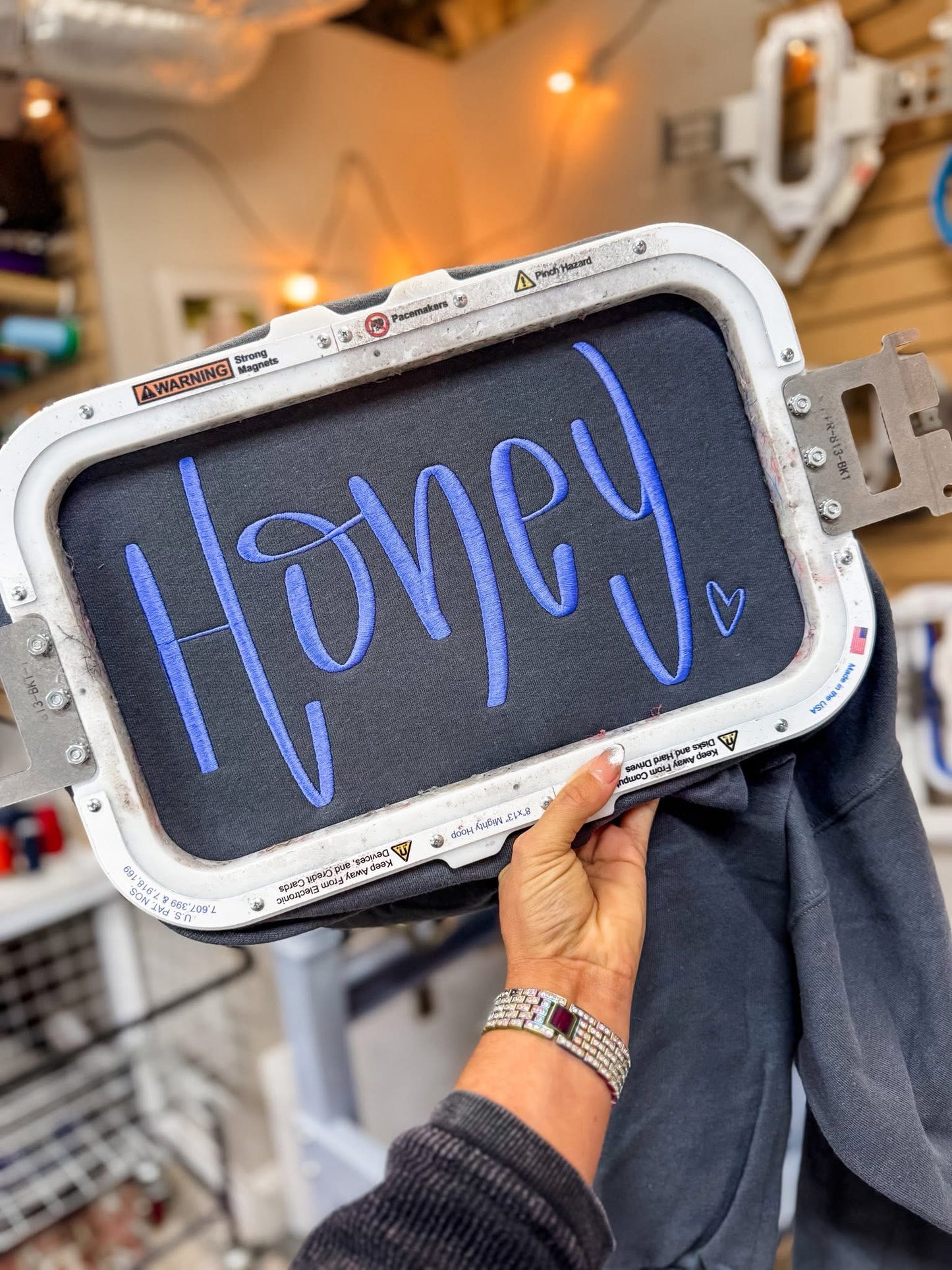 Hand-lettered Honey {Embroidery}
