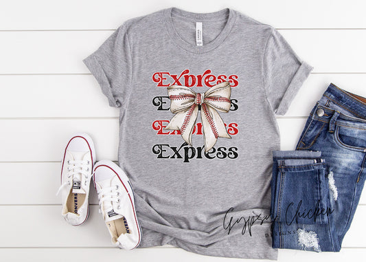 Express Repeat Baseball Bow