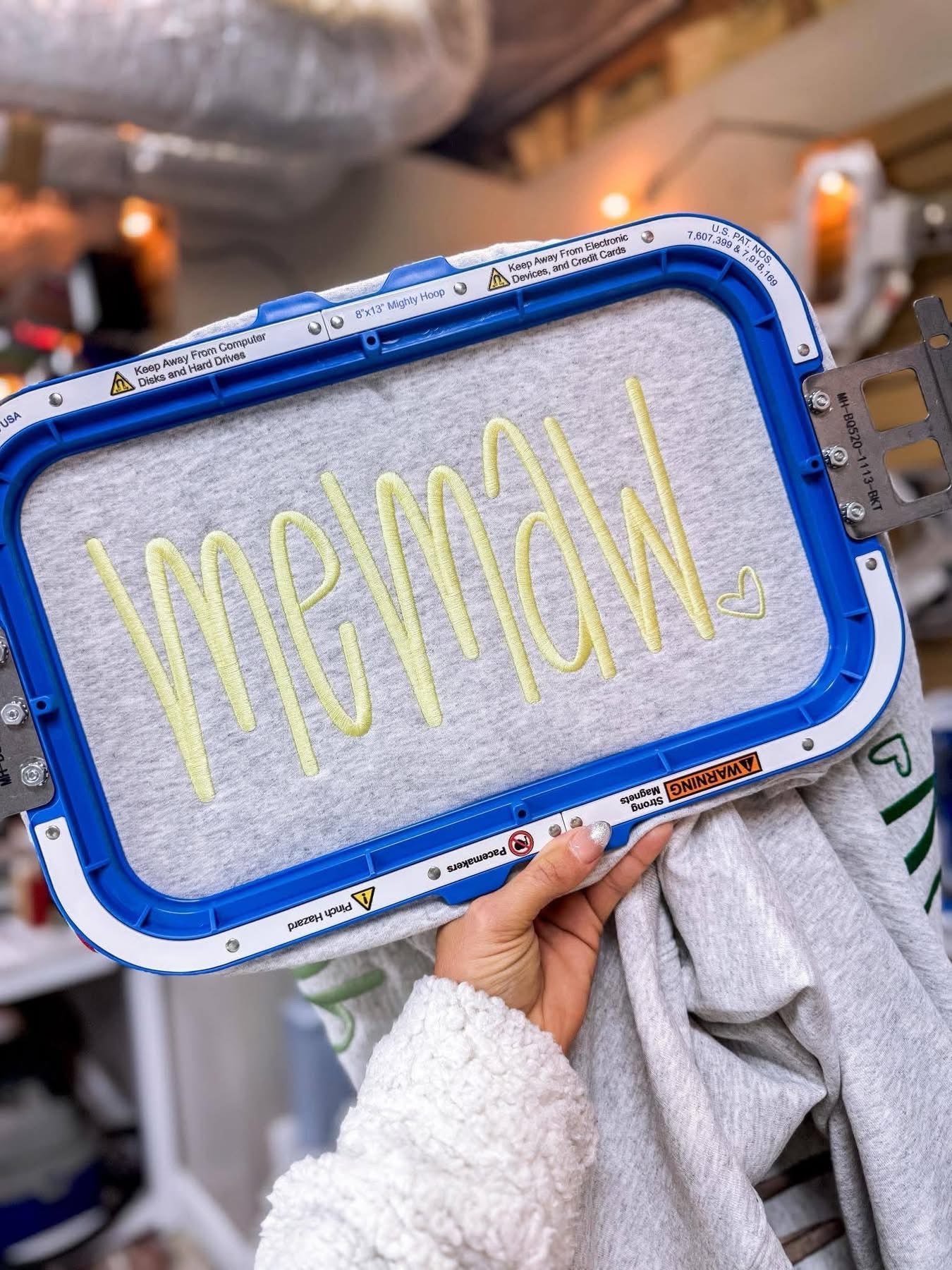 Hand-lettered MeMaw {Embroidery}