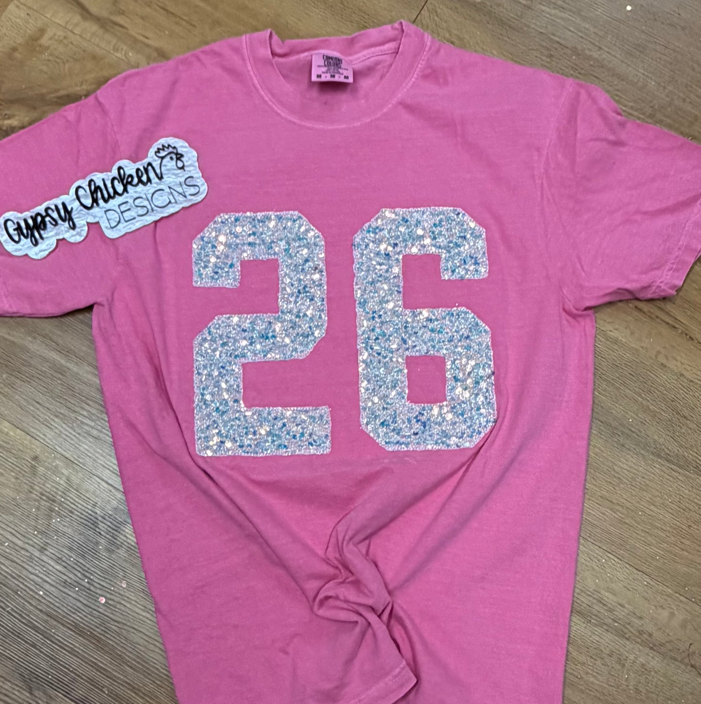 Custom Sports Number Sequin Appliqué {Embroidery}