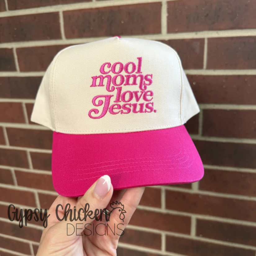 Cool Moms Love Jesus Trucker Hat | Embroidered Hat