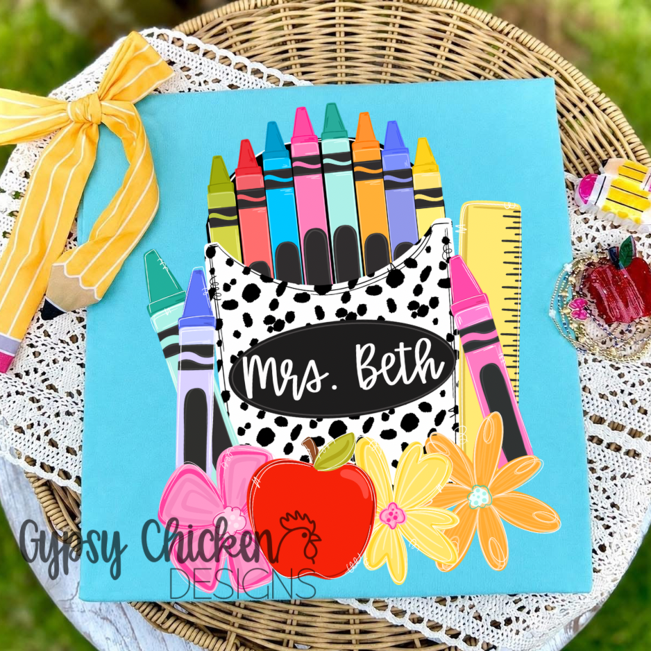 Teacher Crayon Tee