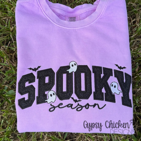 Spooky Season Glitter Applique' {Embroidery}