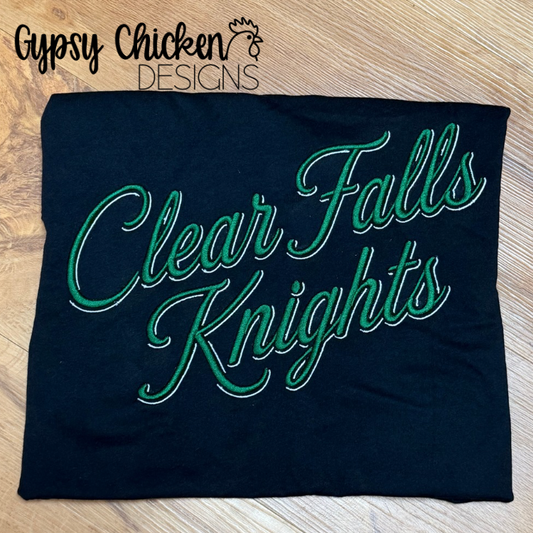 Clear Falls Knights Script {Embroidery}