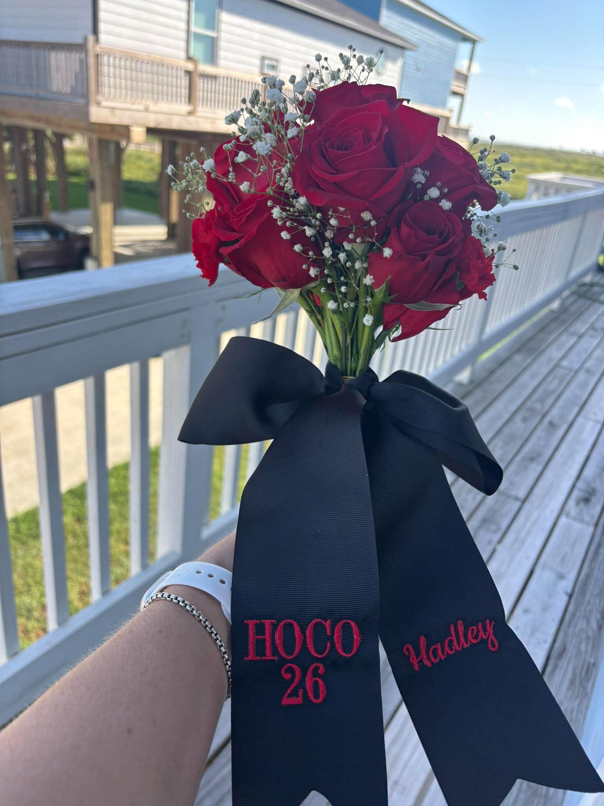 Personalized Embroidered Bouquet Ribbon