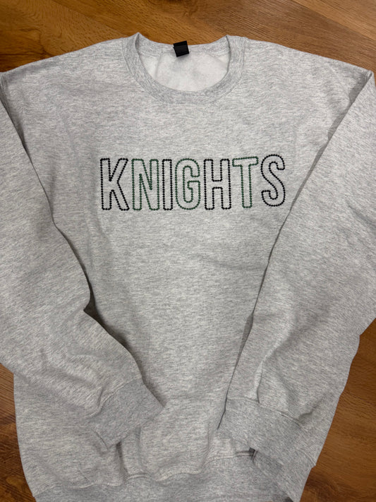 Knights Embroidered  Sweatshirt - size large