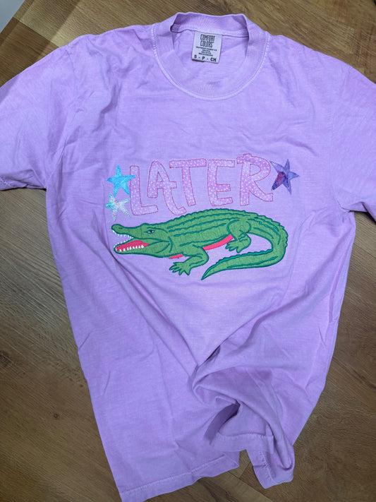 Later Gator Applique Embroidery size small