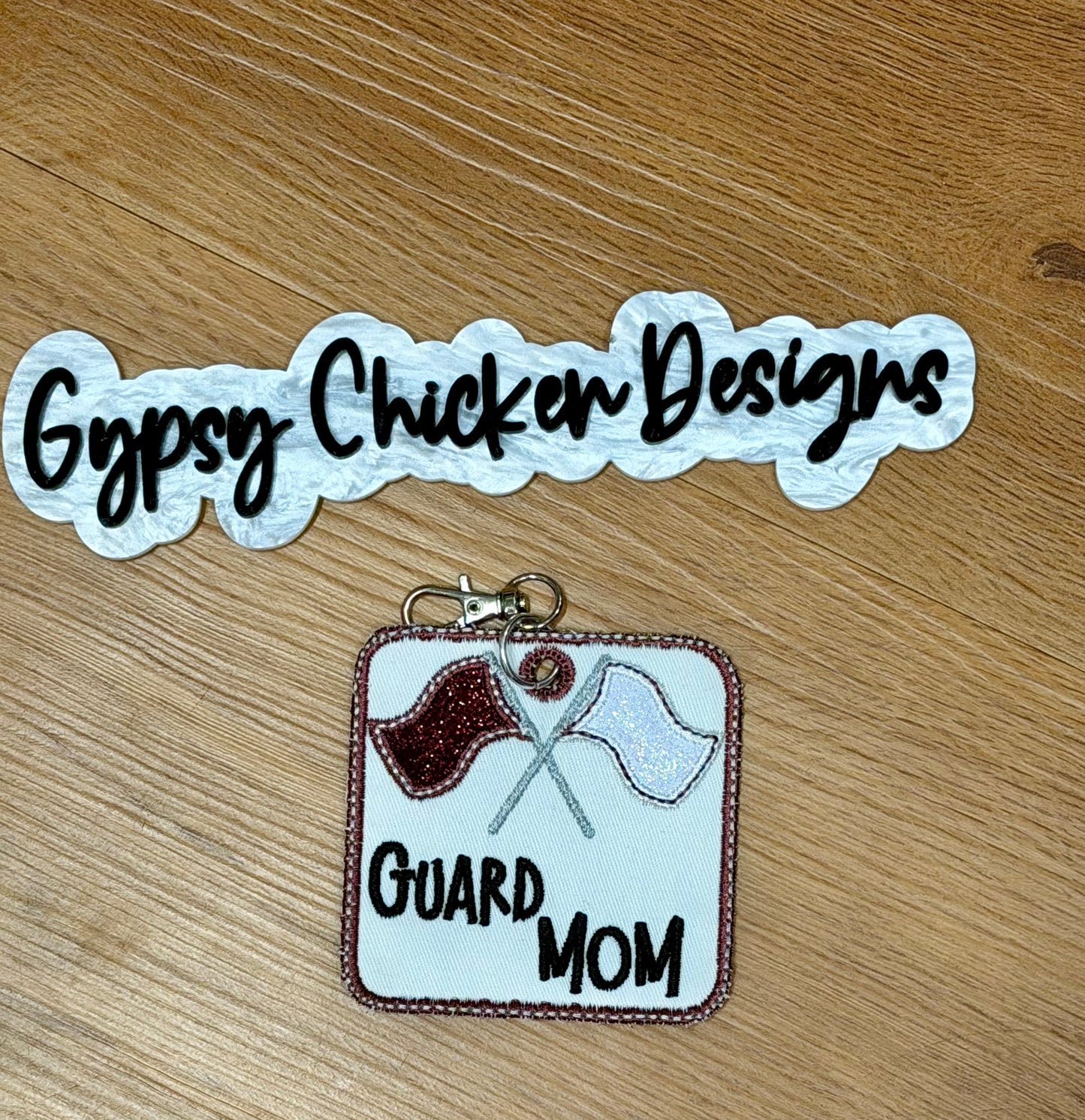 Guard Mom Bag Tag | Embroidered Bag Tag