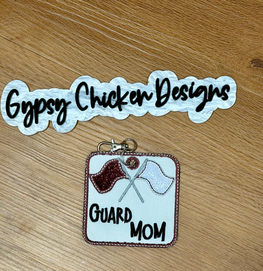 Guard Mom Bag Tag | Embroidered Bag Tag