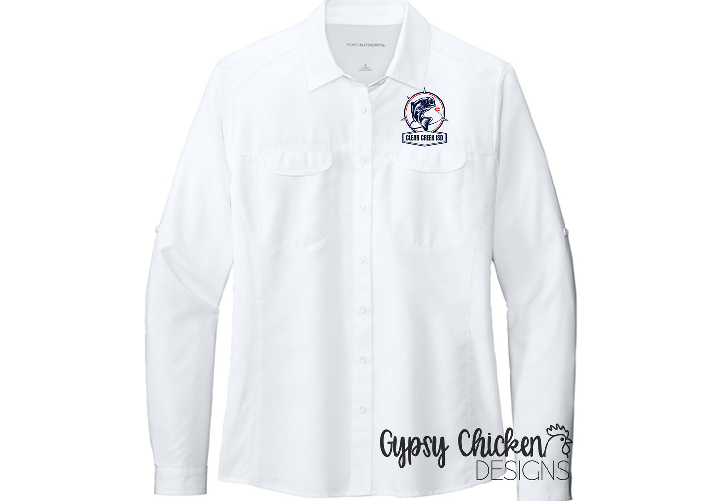 CCISD Women's Long Sleeve Dockside Shirt | Embroidered