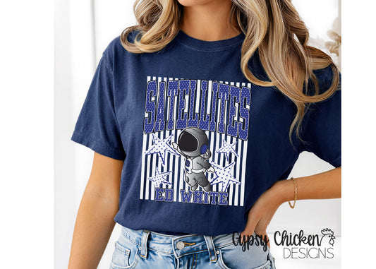 Ed White Satellites | Polka Dot & Stripes Mascot Tee