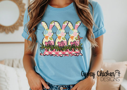 Painted Bunny Trio