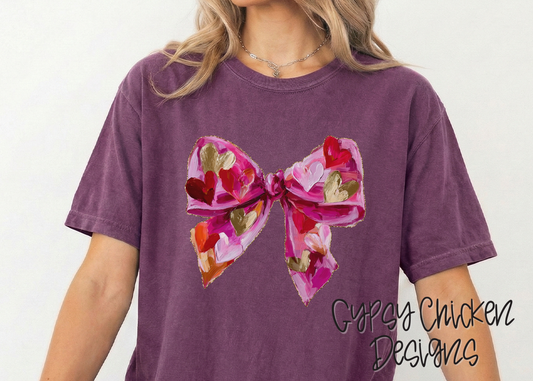 Painted Valentine Bow