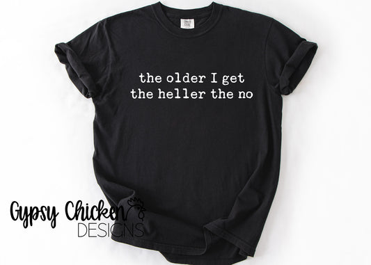 The Older I Get the Heller the No