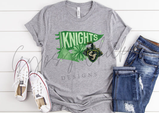 Knights Watercolor Pennant