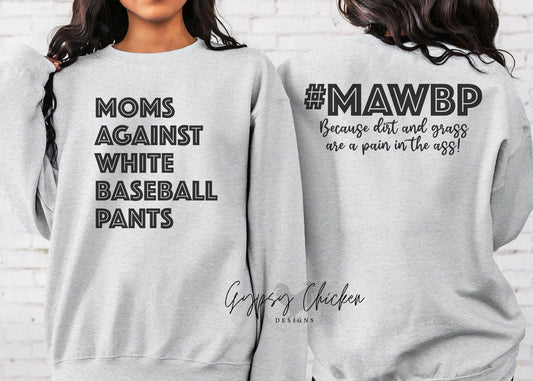 Moms Against White Baseball Pants